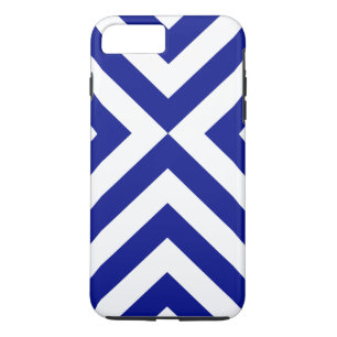 Case-Mate iPhone Case Chevrons bleu-foncé et blancs