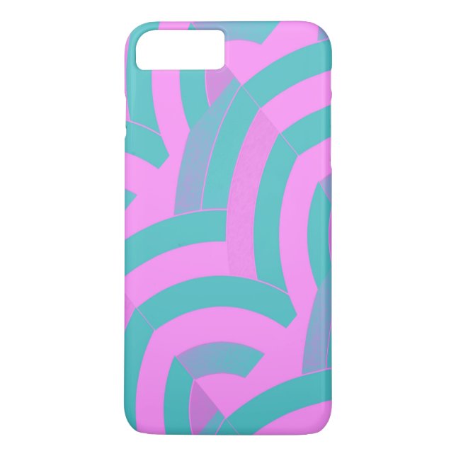 Coques Case-Mate iPhone chevrons chic rose/vert moderne (Dos)