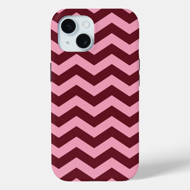Coques Case-Mate iPhone Chevrons d'orchidées congelées de Bourgogne (Verso)