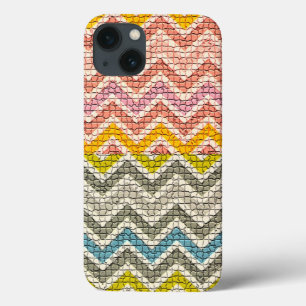 Case-Mate iPhone CASE CHEVRONS MOSAÏQUES BLANCS ROSE JAUNES BLEUS