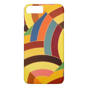 Coque iPhone 8 Plus/7 Plus chevrons multicolores modernes et chics