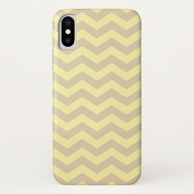 Coques Case-Mate iPhone Chevrons neutres à la crème d'ivoire (Dos)