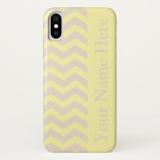 Coques Case-Mate iPhone Chevrons neutres en crème (Dos)