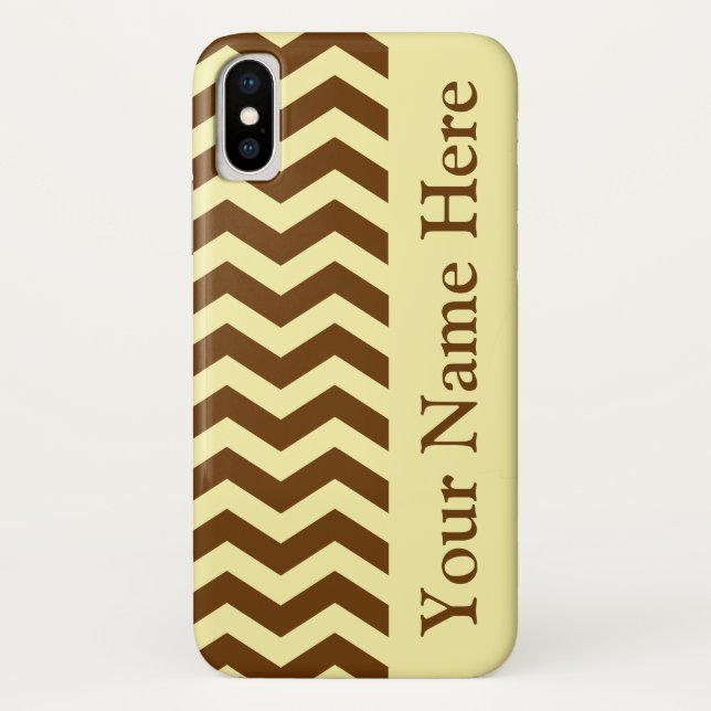 Coques Case-Mate iPhone Chevrons neutres en crème de muscade (Dos)
