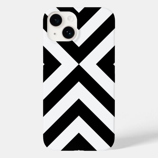 Coques Case-Mate iPhone Chevrons noirs et blancs (Verso)