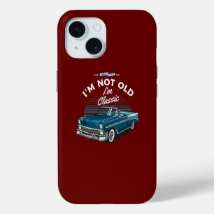 COQUE POUR iPhone 15 CHEVY DE VOITURE CLASSIQUE BEL AIR CONVERTIBLE 195
