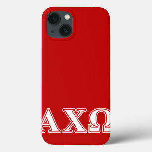 Case-Mate iPhone Case Chi lettres blanches et rouges d'Omega d'Alphi