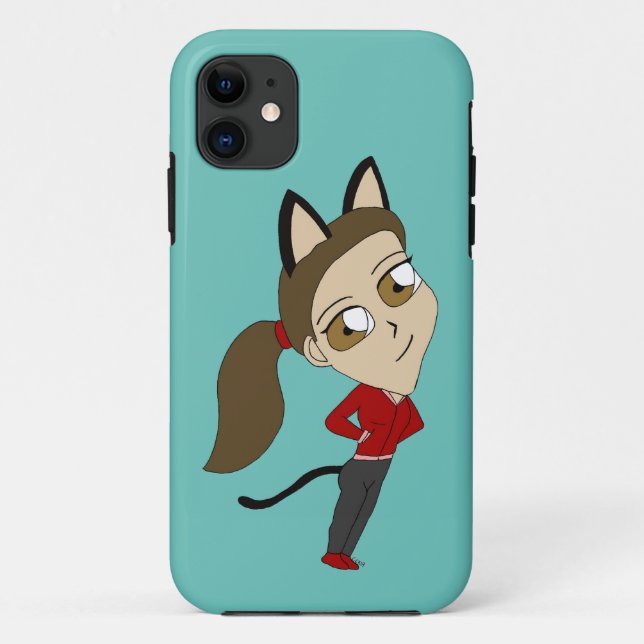Coques Case-Mate iPhone chibi catgirl (Dos)