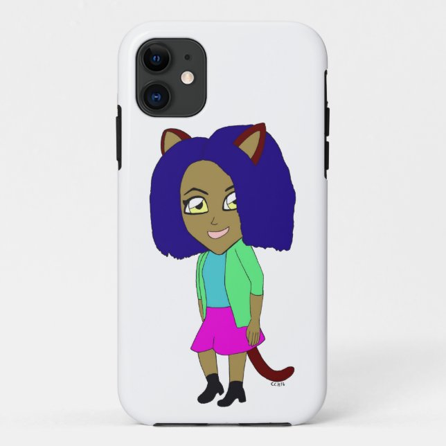Coques Case-Mate iPhone chibi catgirl (Dos)