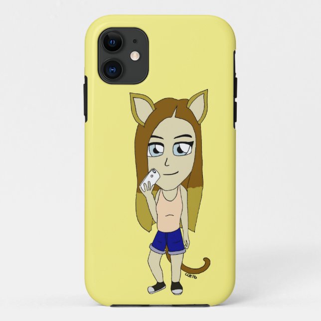 Coques Case-Mate iPhone Chibi Catgirl (Dos)