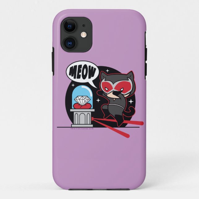 Coques Case-Mate iPhone Chibi Catwoman à voler un diamant (Dos)