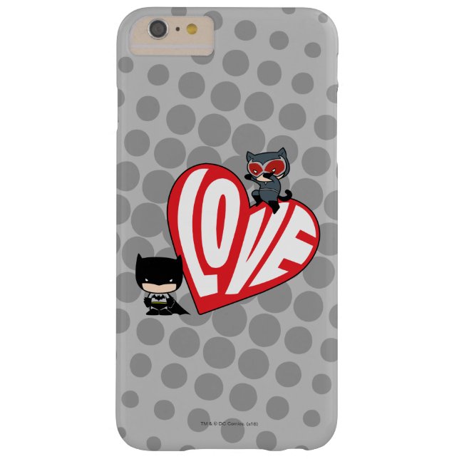 Coques Case-Mate iPhone Chibi Catwoman rebondit sur Batman (Dos)