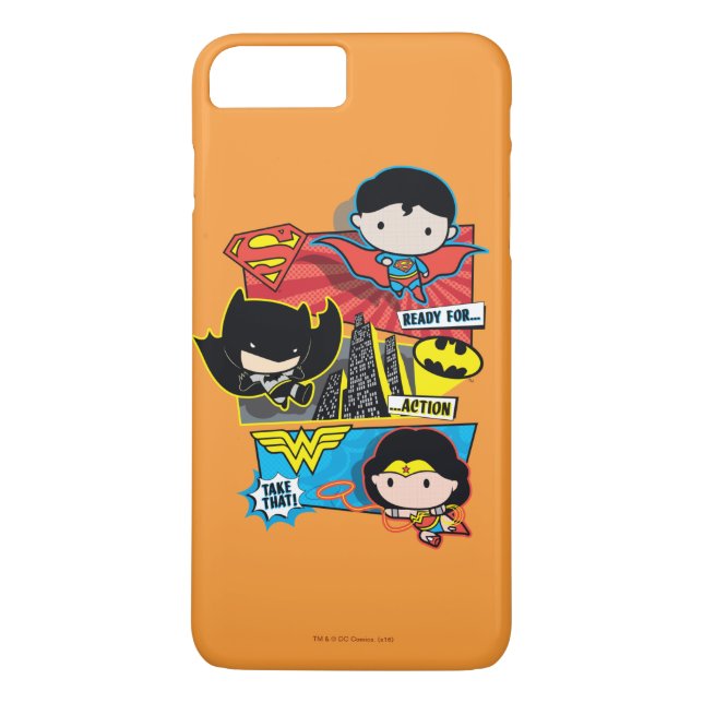 Coques Case-Mate iPhone Chibi Héros Prêts À L'Action ! (Dos)