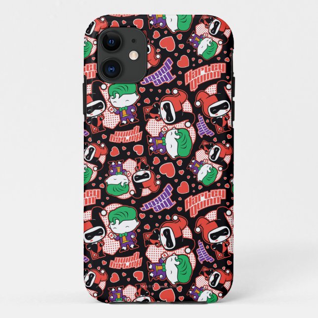 Coques Case-Mate iPhone Chibi Joker et Harley Heart Motif (Dos)