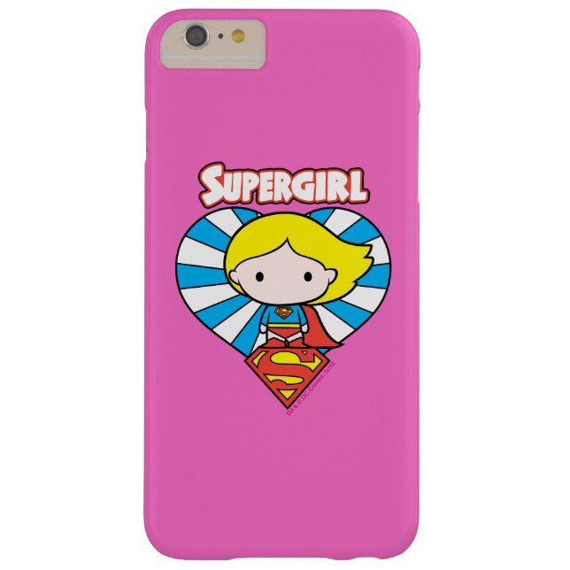 Coques Case-Mate iPhone Chibi Supergirl Starburst Coeur et logo (Dos)