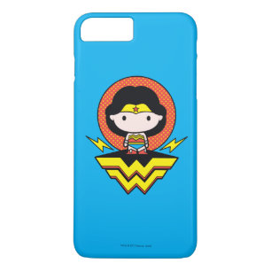 Coque iPhone 8 Plus/7 Plus Chibi Wonder Woman avec Pois et logo