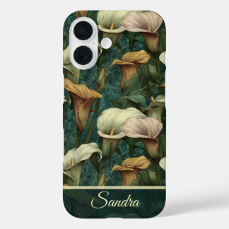 Coques iPhone 16 Chic Anniversary Gift Calla Lilies Custom