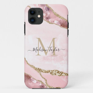 Case-Mate iPhone Case Chic Blush rose or Parties scintillant marbre Agat