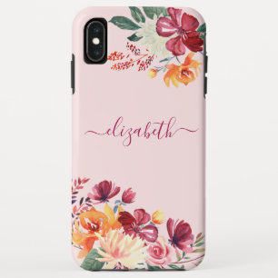 Case-Mate iPhone Case Chic Elegant Bourgogne rose Orange Nom Floral