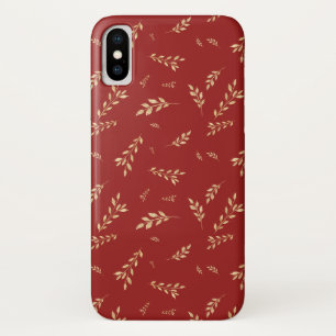 Case-Mate iPhone Case Chic Elegant Gold Foil Feuille Rouge