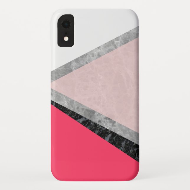 Coques Case-Mate iPhone Chic en marbre stratifié géométrique (Dos)