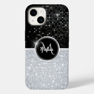 Coque Pour iPhone 14 Chic faux Parties scintillant argent Parties scint
