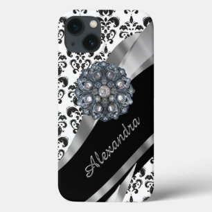 Etui iPhone Case-Mate Chic fille vintage damassé personnalisé