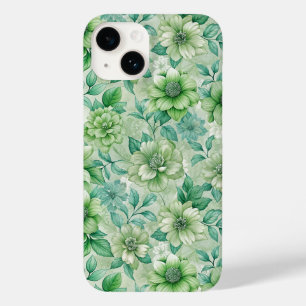Coque Pour iPhone 14 Chic Floral Damask Sage Green