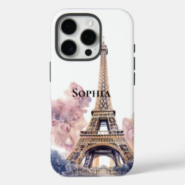 Coques iPhone 16 Pro Chic Floral Paris Tour Eiffel