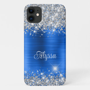 Case-Mate iPhone Case Chic Glittery Royal Blue Glam Nom