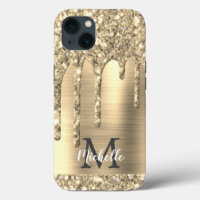 Chic Gold Parties scintillant Drives Monogramme Mé