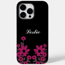 Chic noir et rose Personnalisé minimaliste