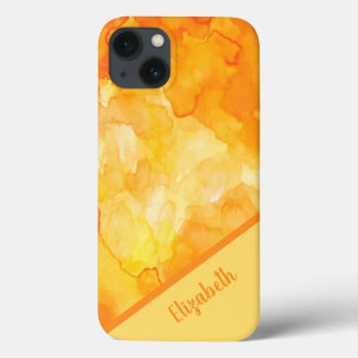 Case-Mate iPhone Case Chic orange aquarelle personnalisée