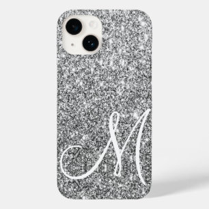 Coque Pour iPhone 14 Chic Parties scintillant Argent Metallic brillant