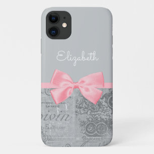 Case-Mate iPhone Case Chic Rose Bow Girl Parisienne Ephémère et nom