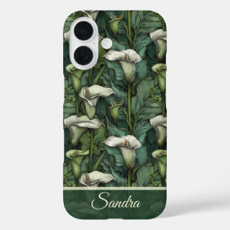 Coques iPhone 16 Chic Wife Gift Calla Lilies Name