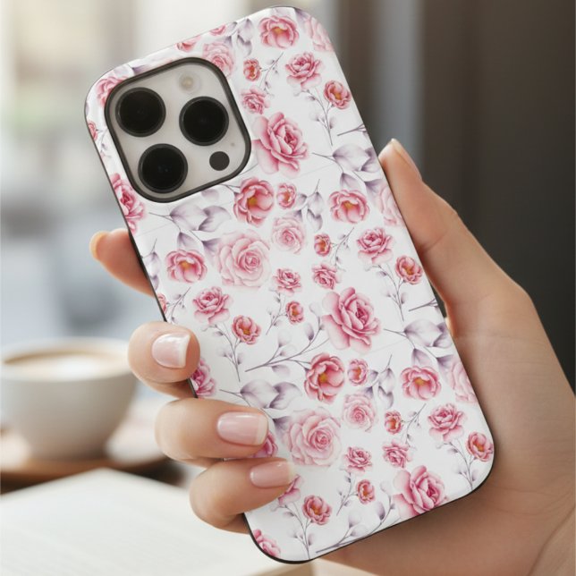Coques Case-Mate iPhone chick rose Fleurs classe élégant (Créateur téléchargé)