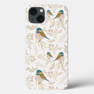 Case-Mate iPhone Case Chickadee mignon Or Coeurs roses Floral Imprimer