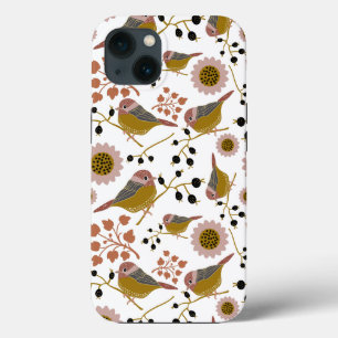 Case-Mate iPhone Case Chickadees Motif d'or rose