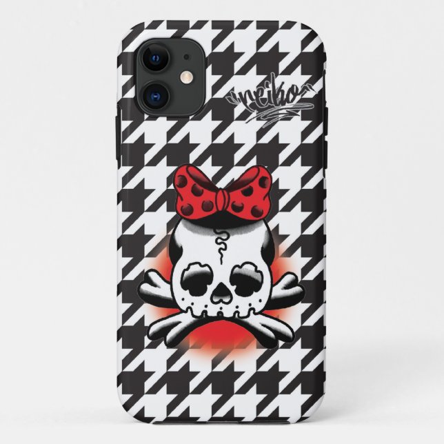 Coques Case-Mate iPhone Chidori Check Dokuro-Chan Black (Dos)