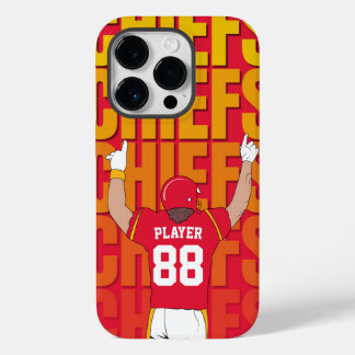 Coque Pour iPhone 14 Pro Chiefs personnalisés Jersey Football américain