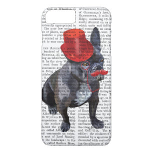 Coque iPhone 7 Plus Chien à tête rouge avec chapeau rouge et moustache