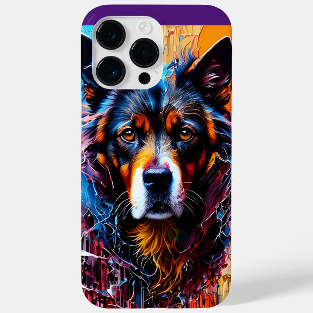 Coques Case-Mate iPhone chien Abstrait de couleur de splash (Verso)