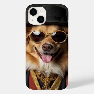 Coque Pour iPhone 14 Chien amusant. Caniche en costume d'aristocrate av