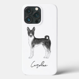 Case-Mate iPhone Case Chien Basenji Mignon En Noir Et Blanc & Nom Person
