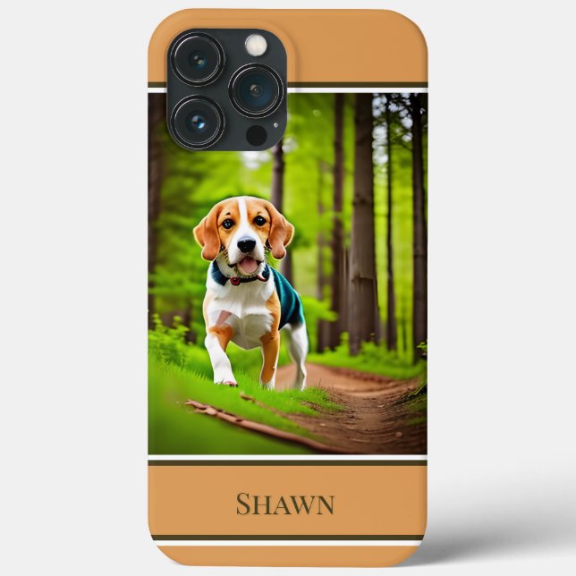 Coques Case-Mate iPhone Chien beagle dans Woods Rustique (Verso)