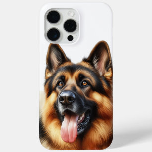 Coque iPhone 15 Pro Max Chien berger allemand aquarelle