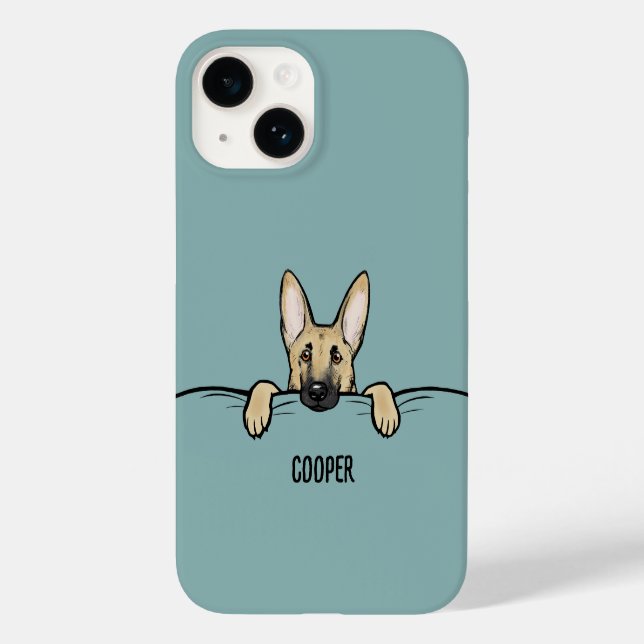 Coques Case-Mate iPhone Chien berger allemand mignon personnalisé (Verso)