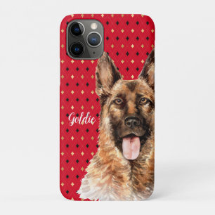 Case-Mate iPhone Case Chien Berger Allemand Personnalisé Aquarelle