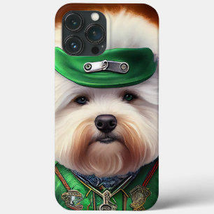 Case-Mate iPhone Case Chien Bichon Frisé faisant du vélo pour la Saint-P